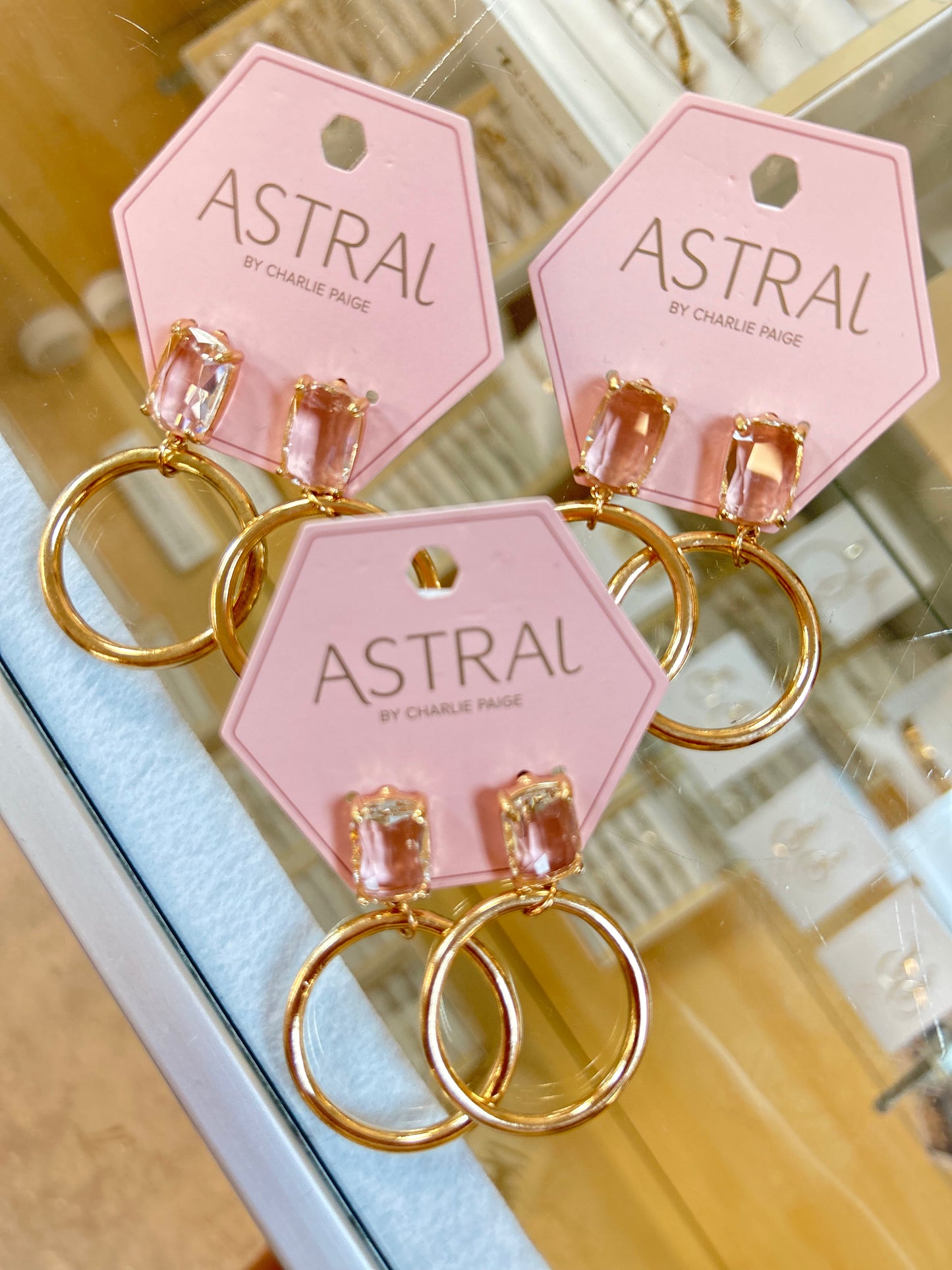 Precious Stone Gold Hoops