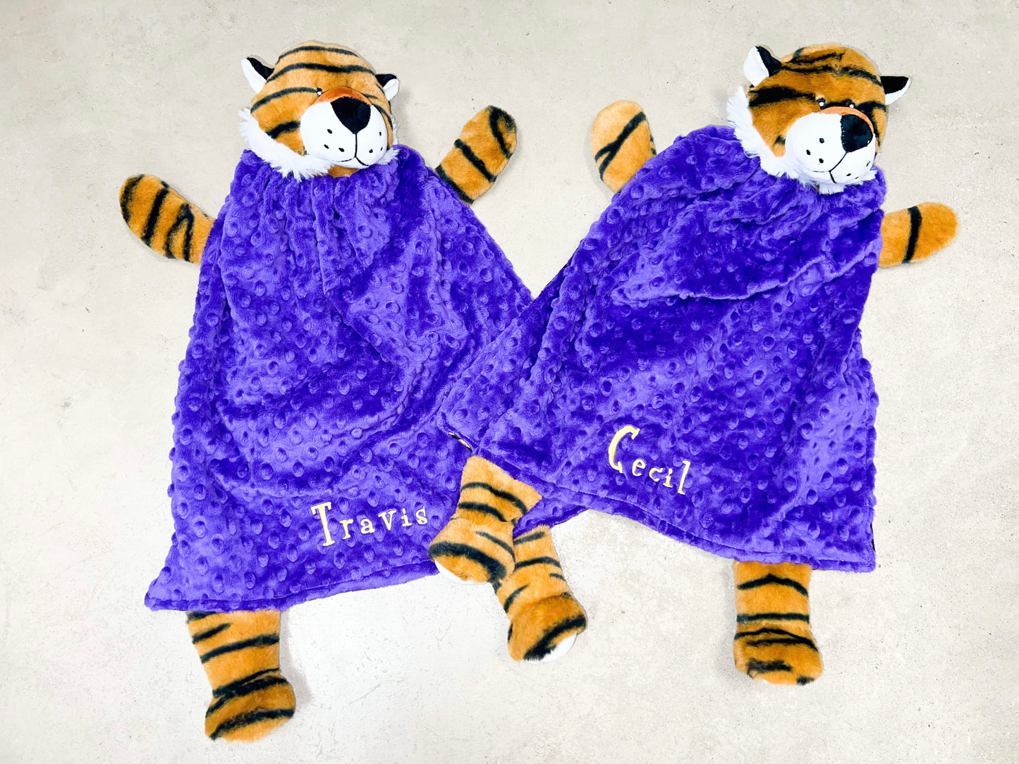 Chenille Tiger Baby Blanket