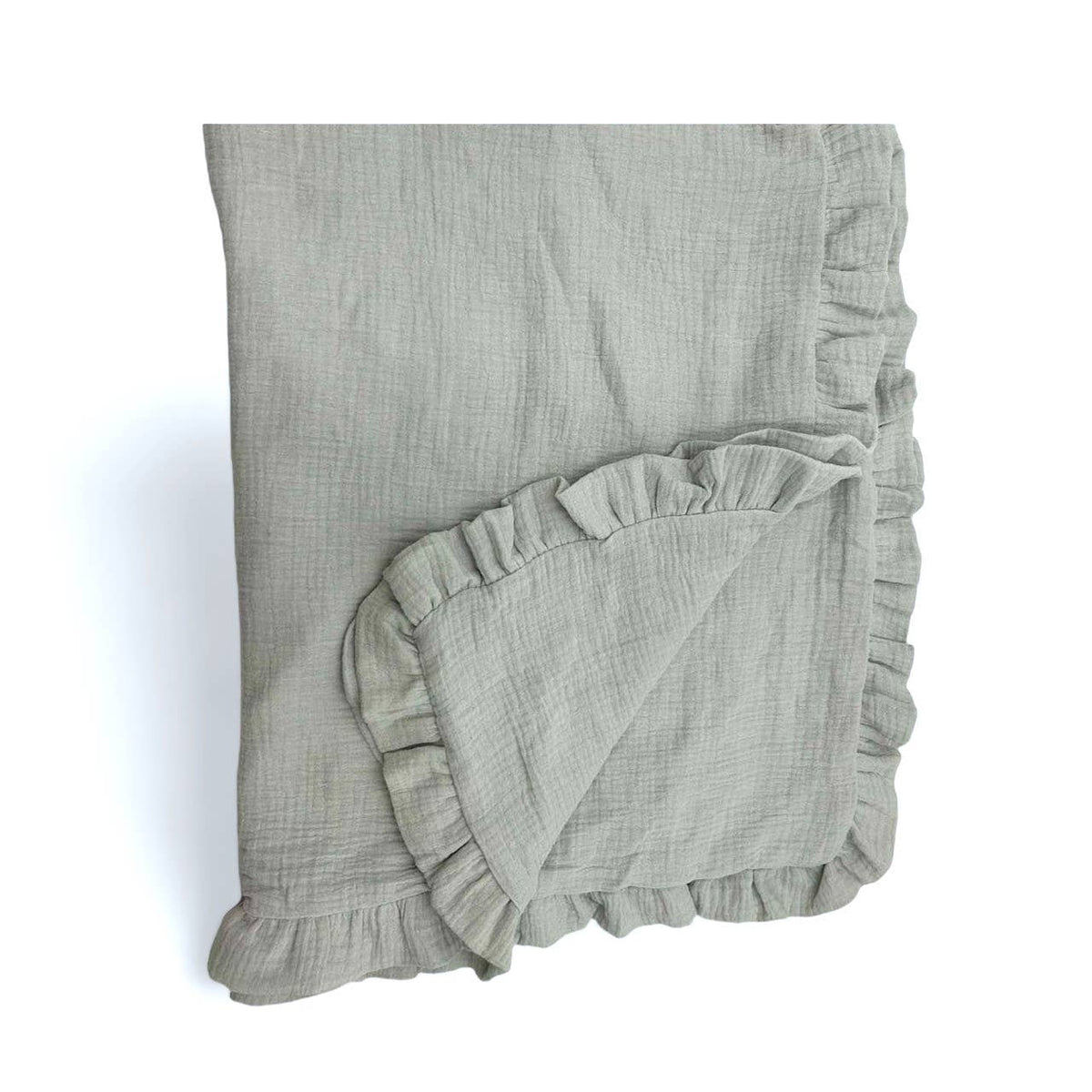 Muslin Ruffle Blanket - Baby Gift, Shower Gift, Newborn