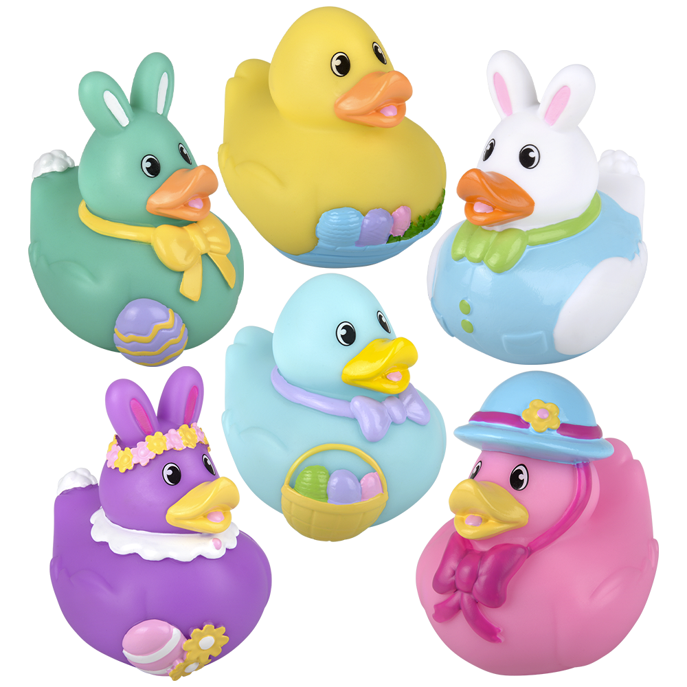 EASTER RUBBER DUCKIES 3.5"