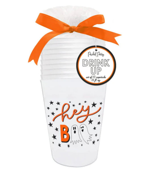 "Hey Boo" 10pk Party Cups