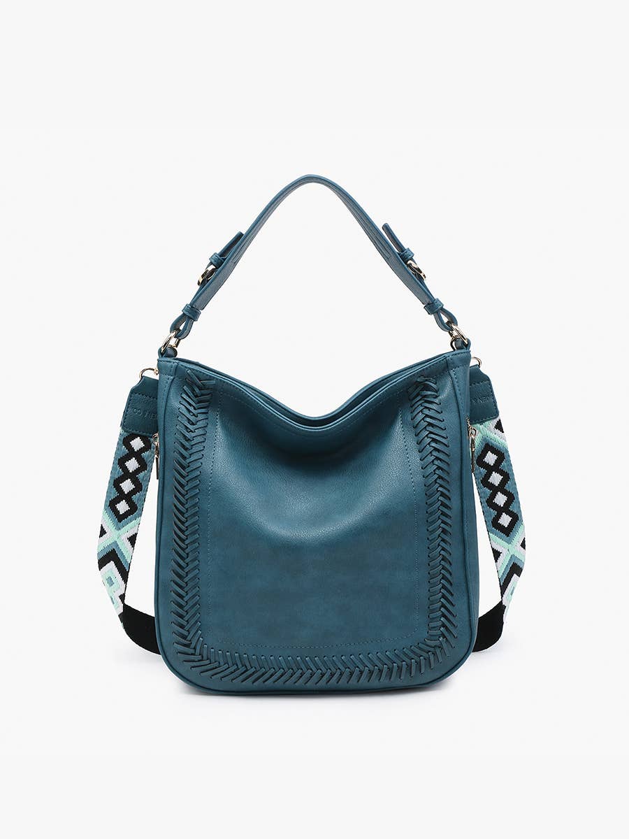 Aris Small Whipstitch Hobo w/ Guitar Strap