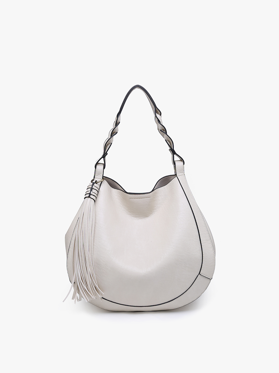 Eloise Large Tassel Hobo w/ Braided Handle