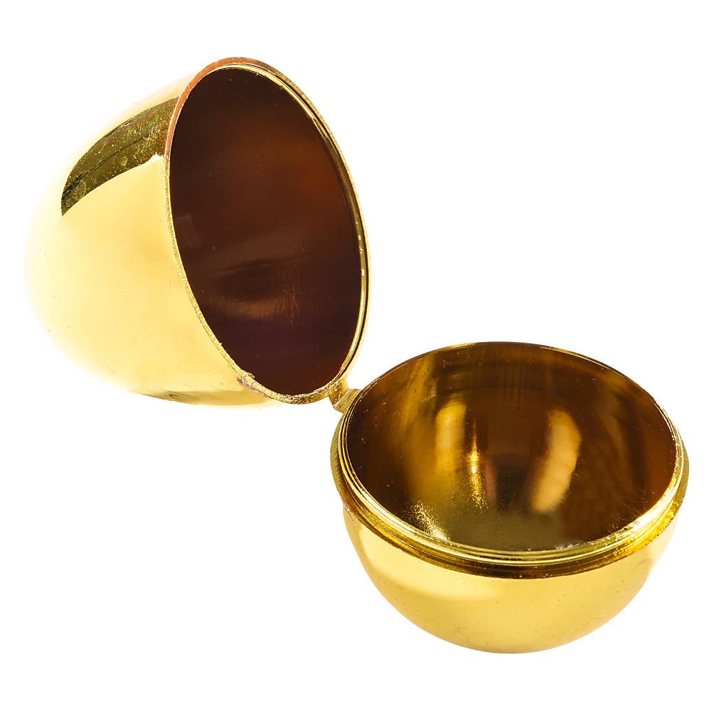 (T) 2.375" METALLIC GOLD EASTER EGGS