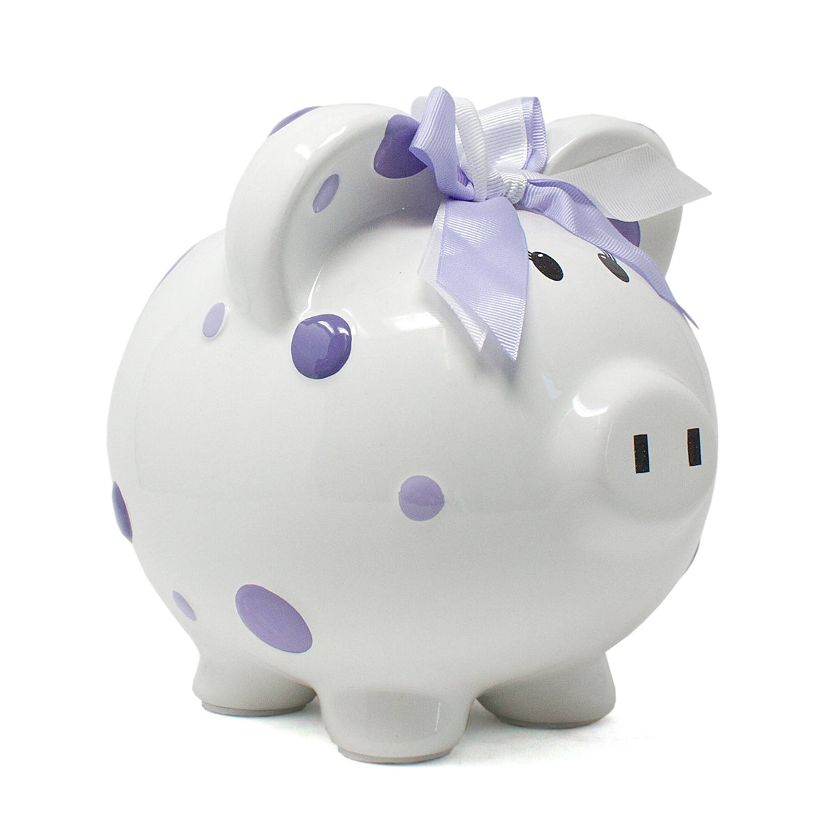Purple Polka Dot Piggy Bank