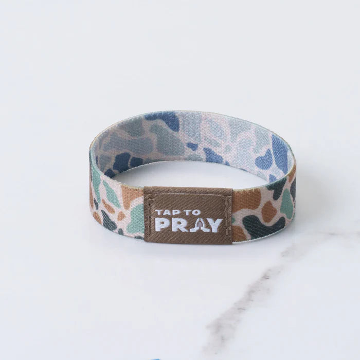 Tap To Pray™ Wristbands - River Rock Camo Classic & Sage