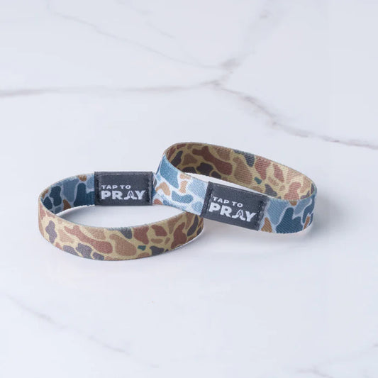 Tap To Pray™ Wristbands - River Rock Camo Sahara and Copper