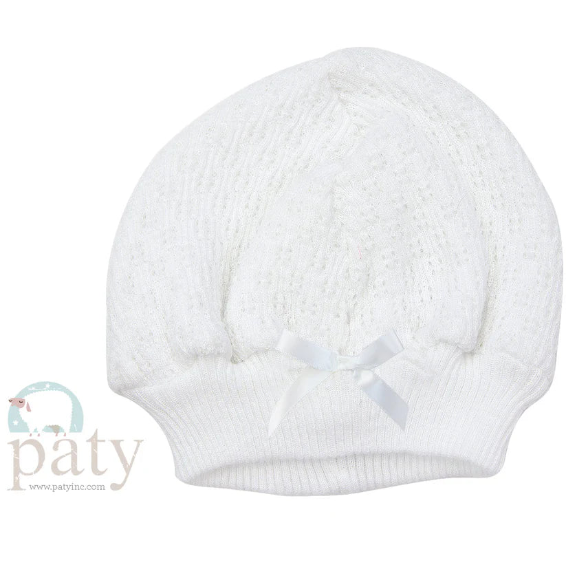 Paty Knit Beanie Cap with Bow