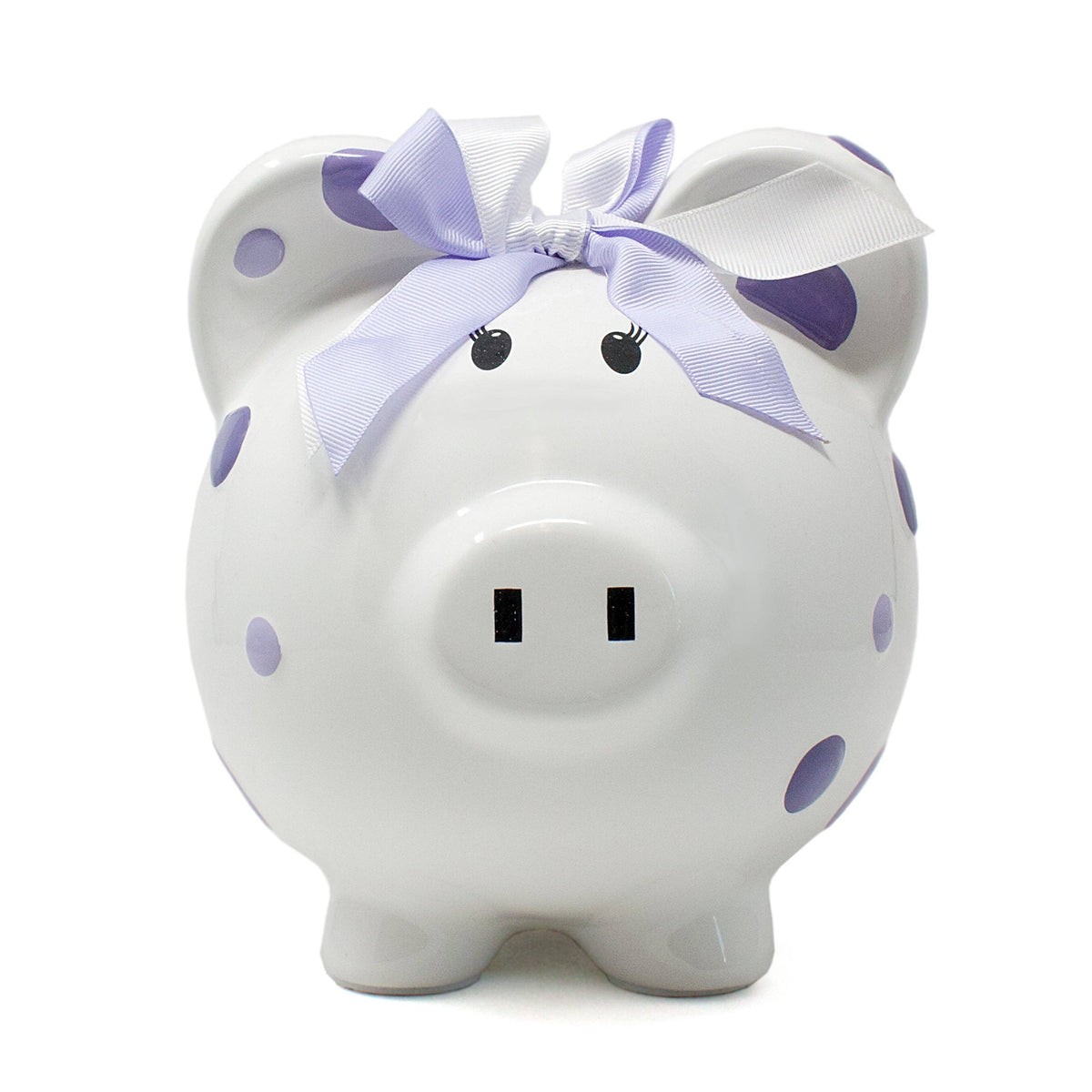 Purple Polka Dot Piggy Bank