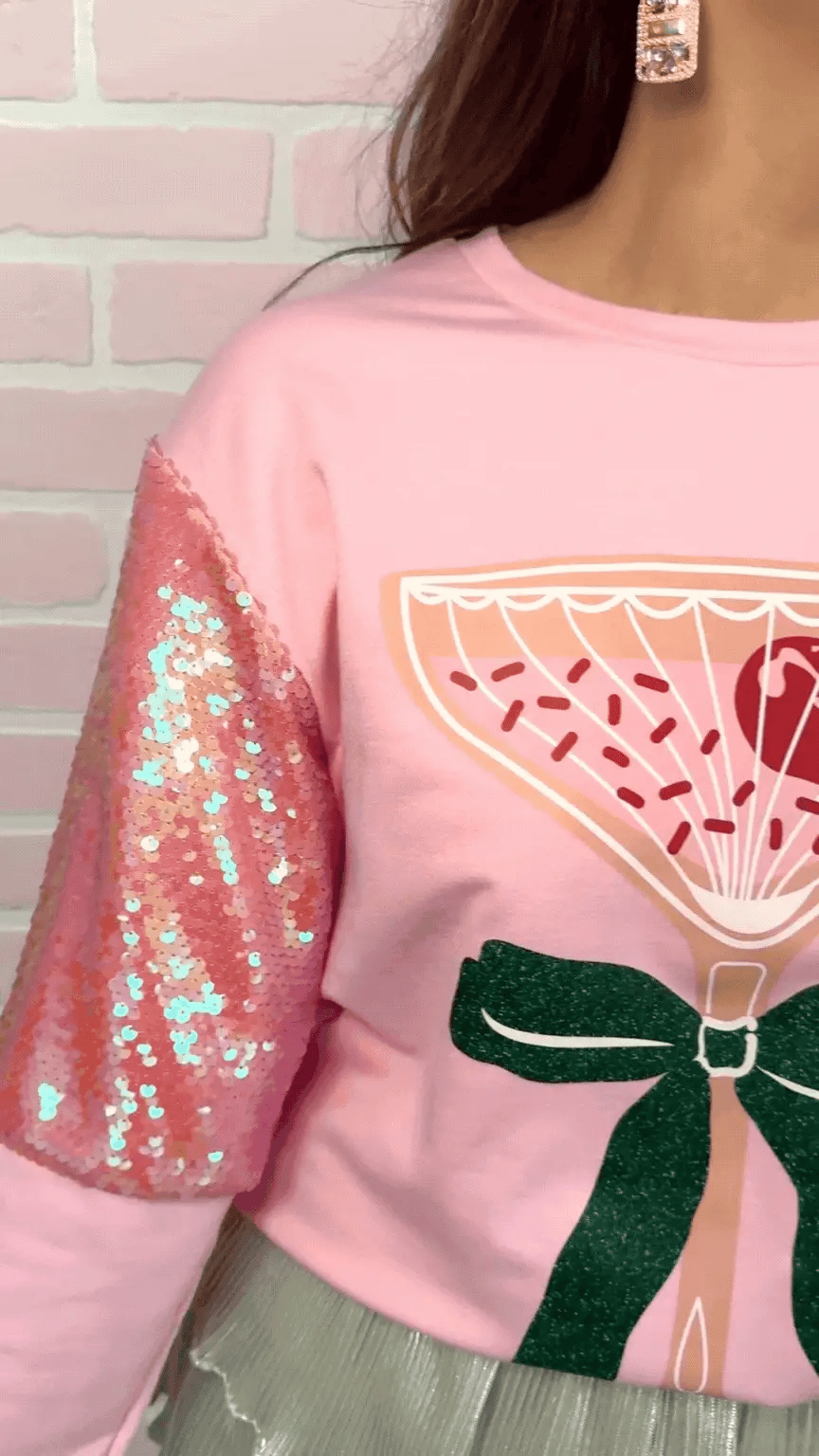 Christmas Cocktail Crewneck Sweatshirt