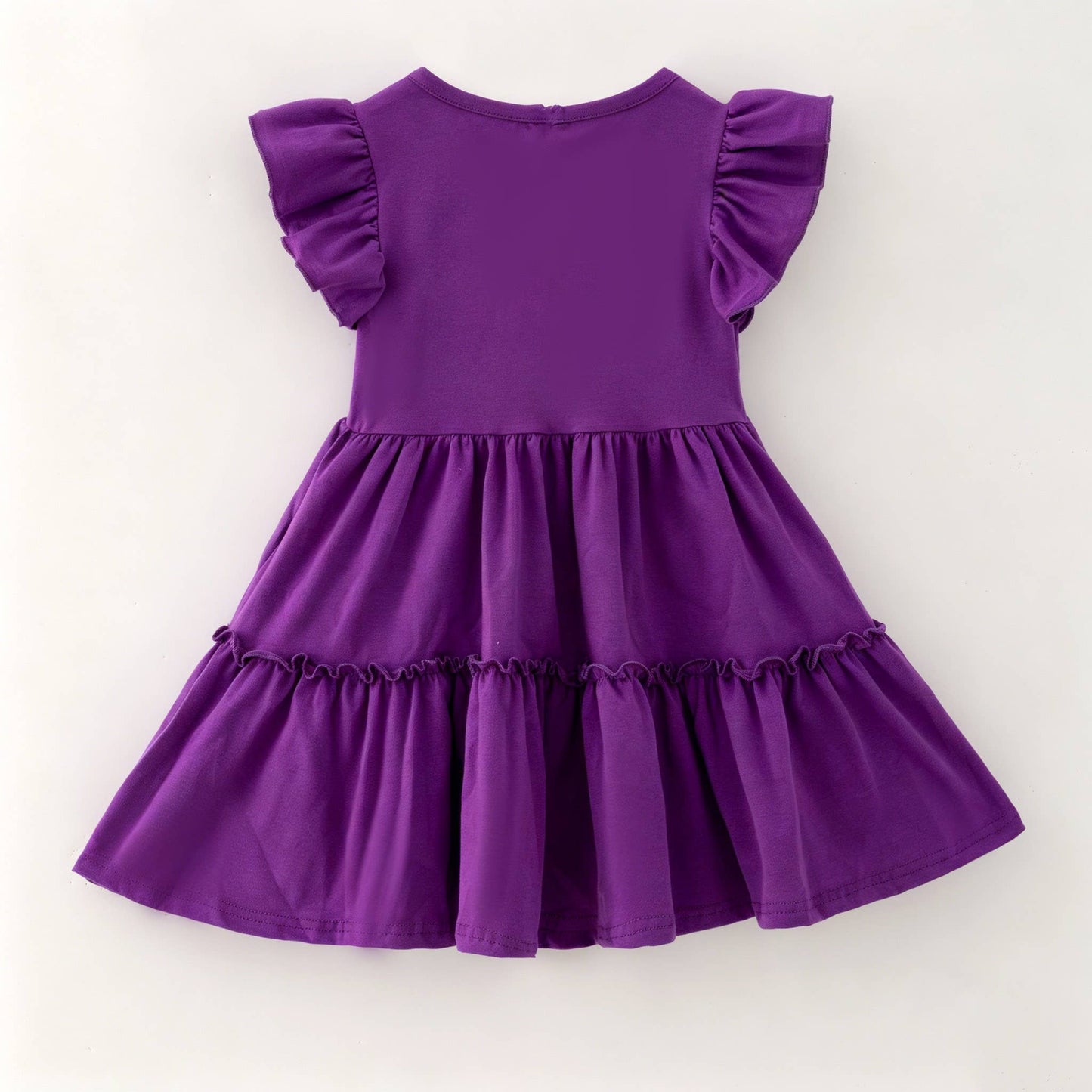 Purple Football Sequin Girls Dress