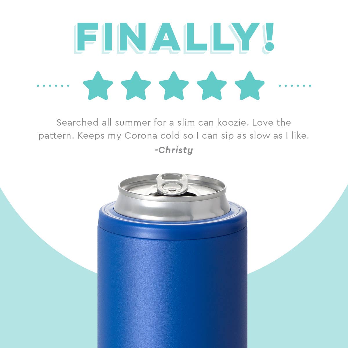 Royal Blue Skinny Can Cooler (12oz)