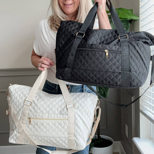 Quilted Overnight Duffle with Trolly Sleeve