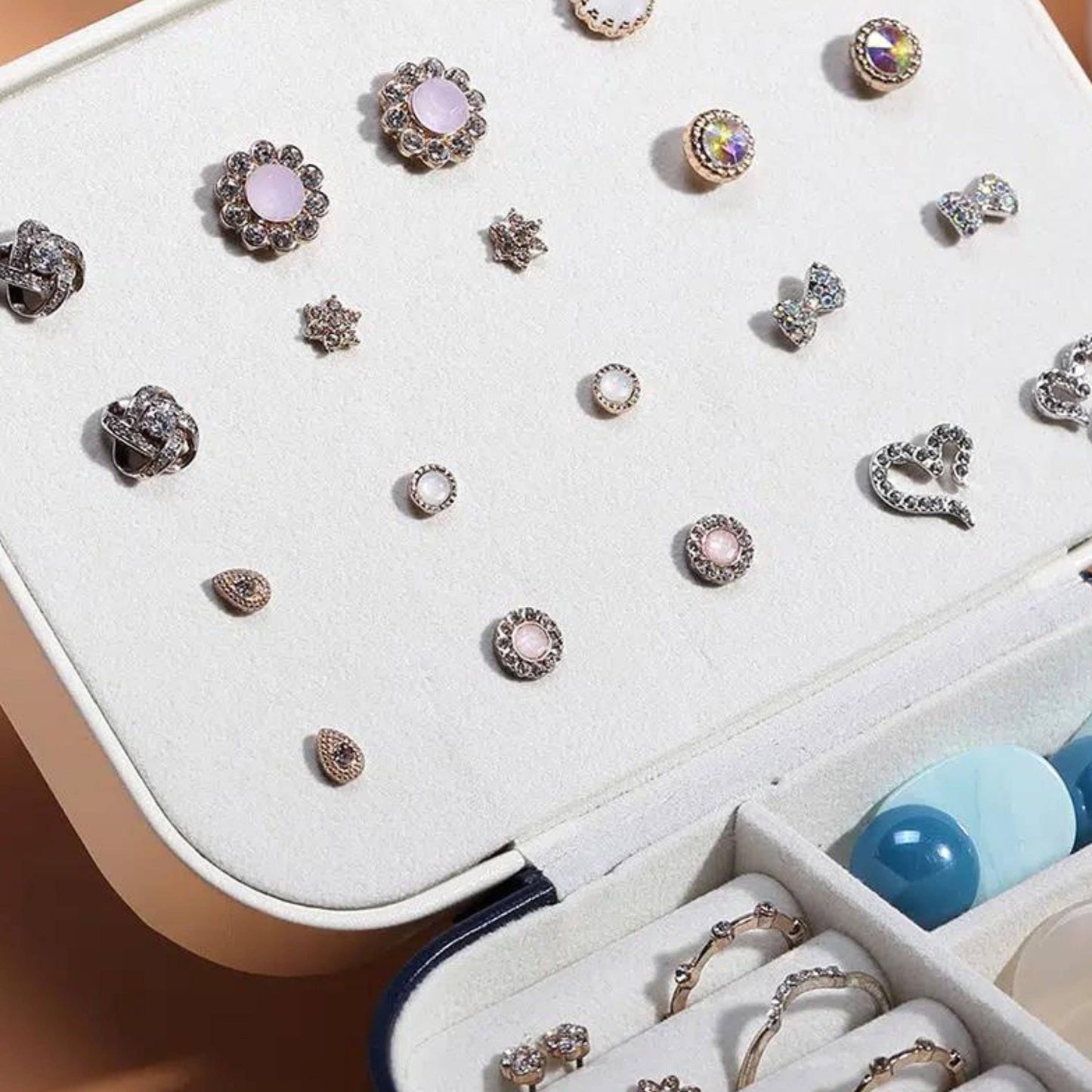 Portable Travel Jewelry Box, Jewelry Storage Organizers