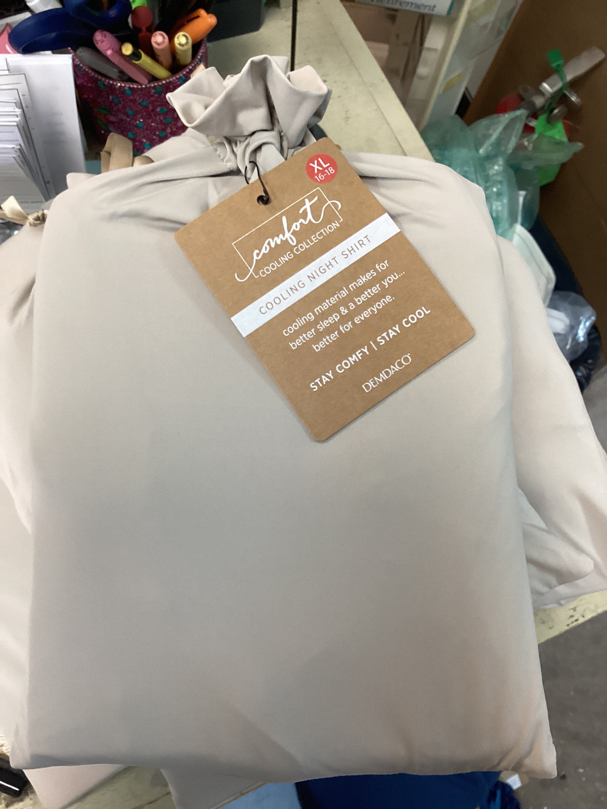 Taupe cooling night shirt