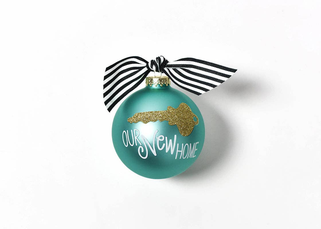 Key to Our New Home Glass Ornament