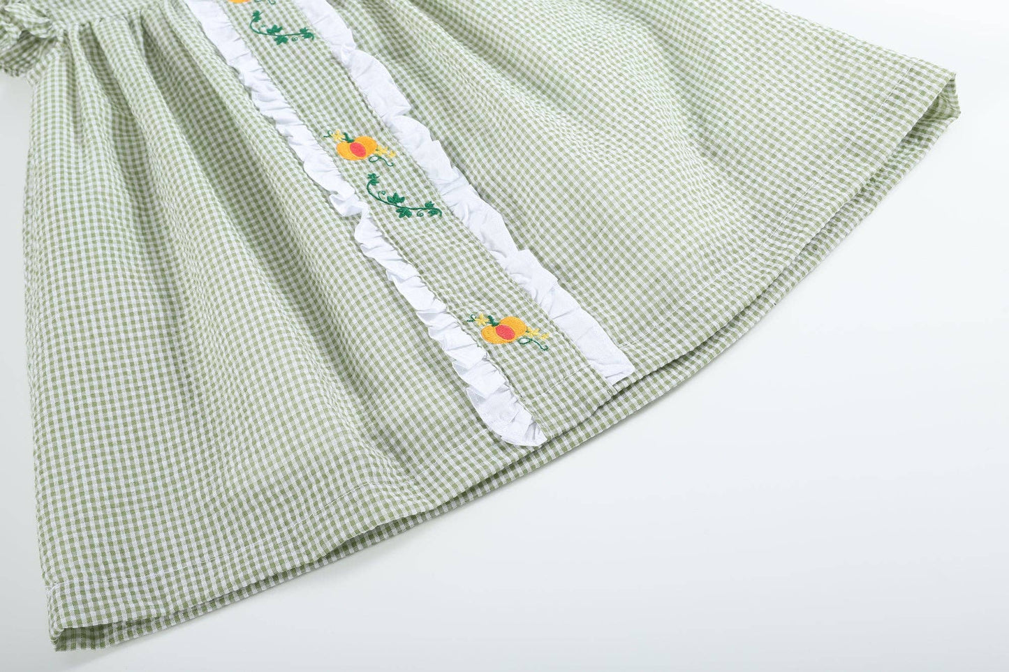 Green Gingham Pumpkin Dress