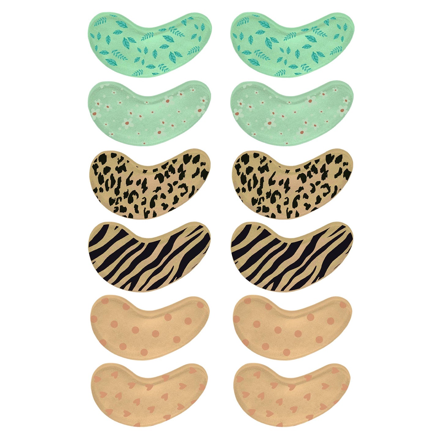 4-PIECE: HOT AND COLD REUSABLE EYE PADS  (3 ASSORTED COLORS)