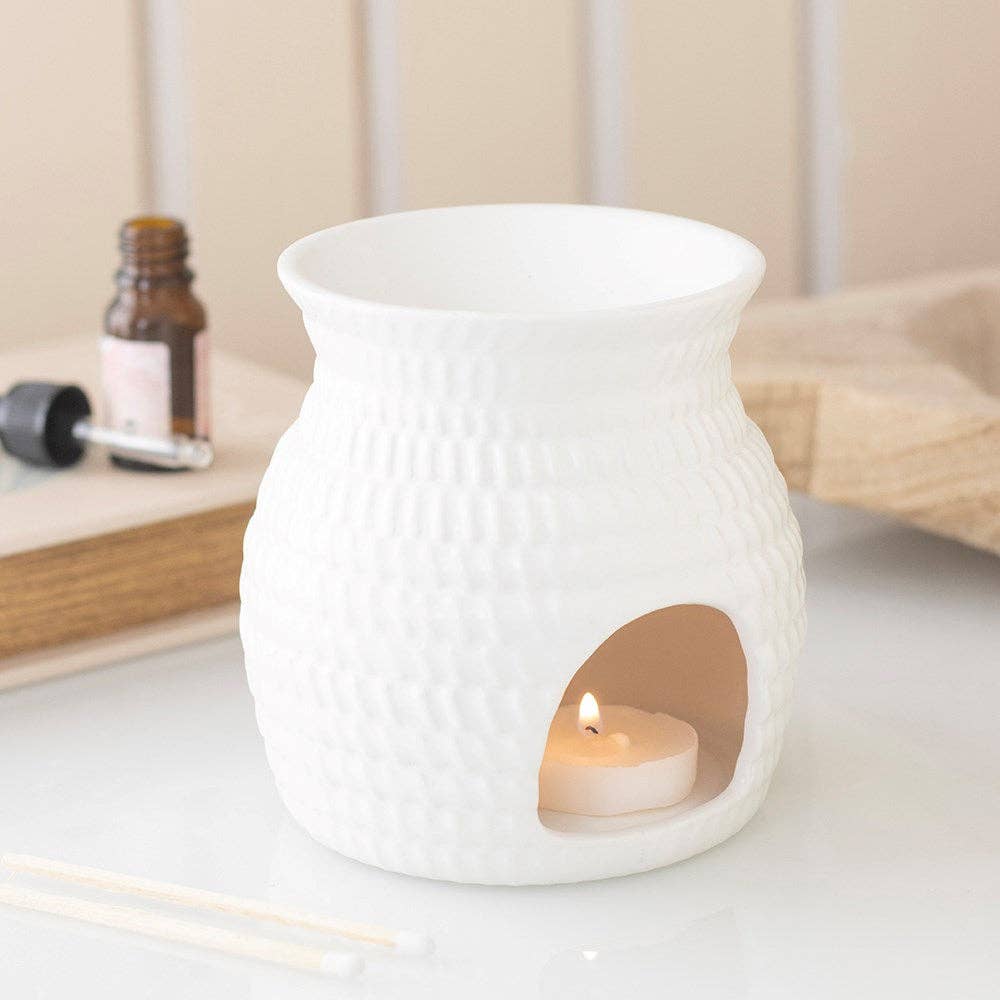 Woven Basket Effect Oil Burner and Wax Warmer
