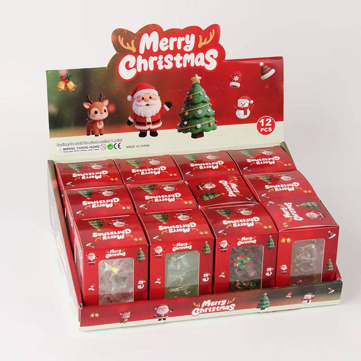 Christmas Glitter Squishy Toy Set