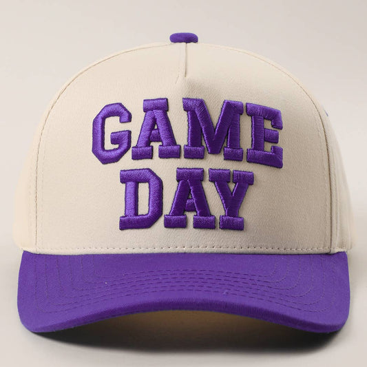 Purple "GAME DAY" Two-Tone Trucker Hat