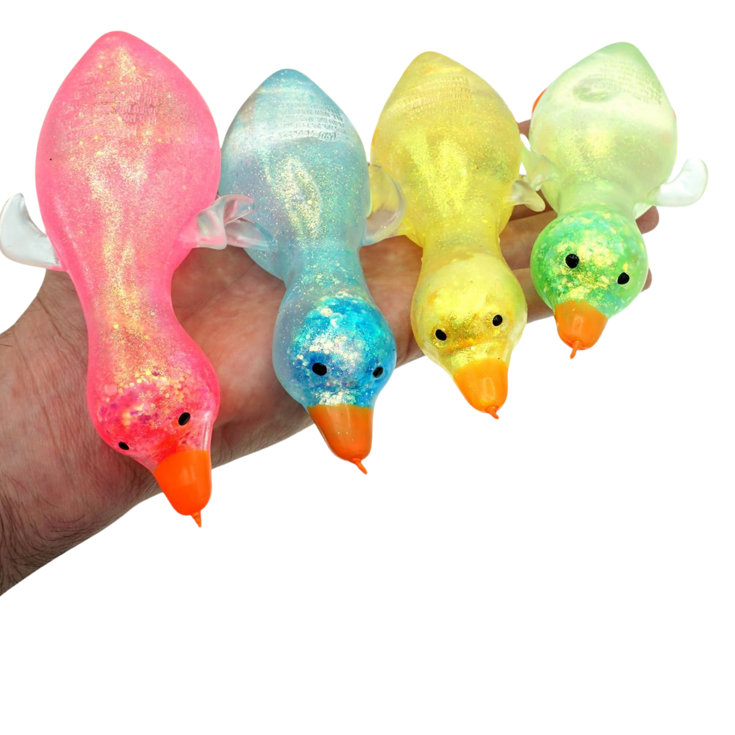 Ducks Glitter Sugar Squishy Fidget Kids Toy- Assorted
