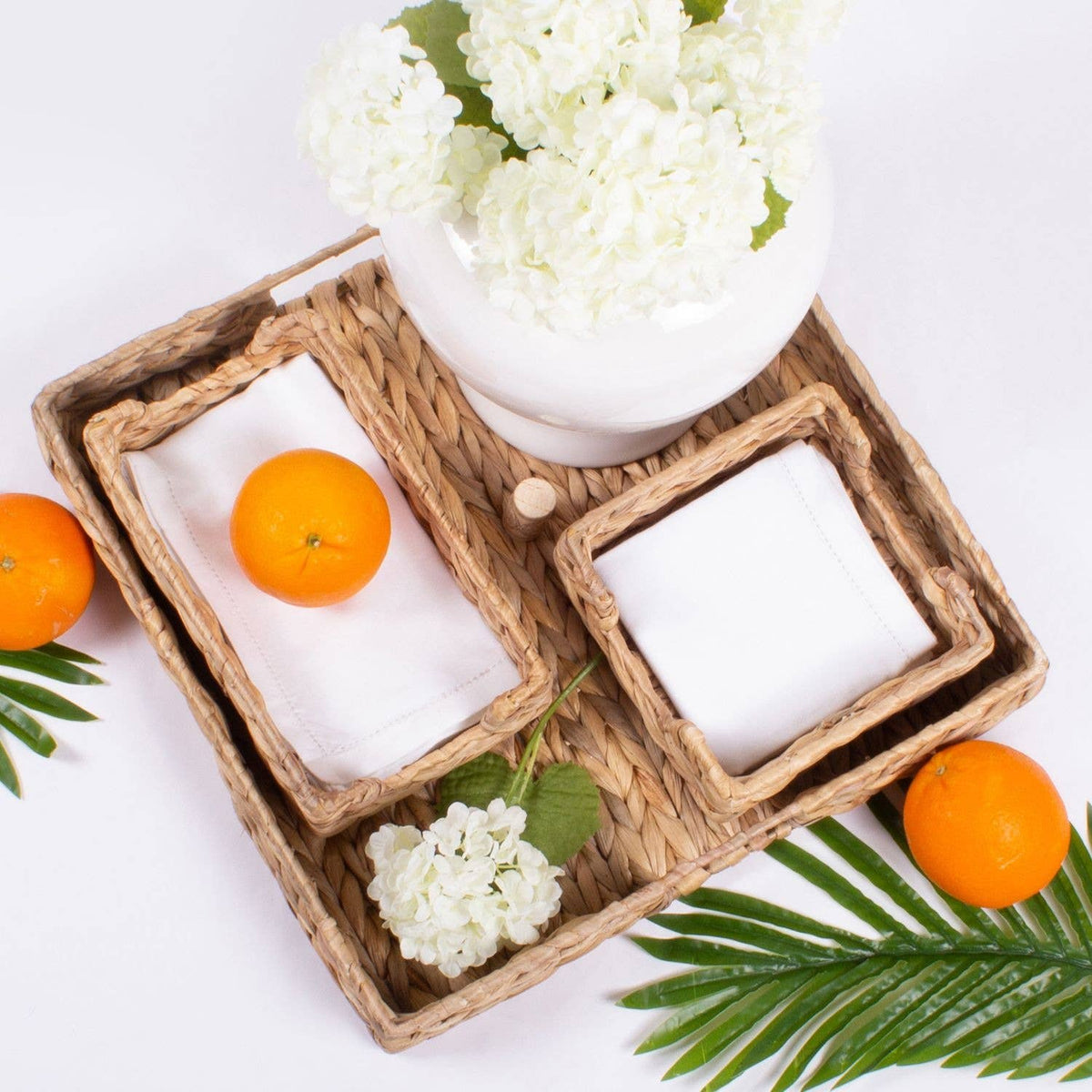 Napkin Holder, Natural Woven Guest Towel Tray