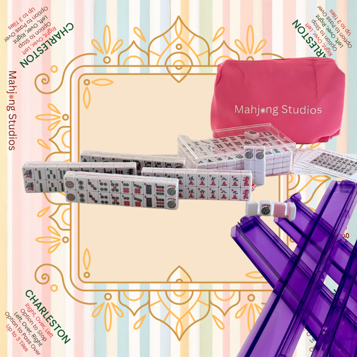 Mahjong Studios – Blush & Bamboo American Mahjong Bundle (166 Tiles)