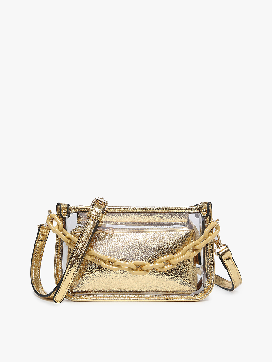 M2226CR Jessica Clear Crossbody w/ Chain
