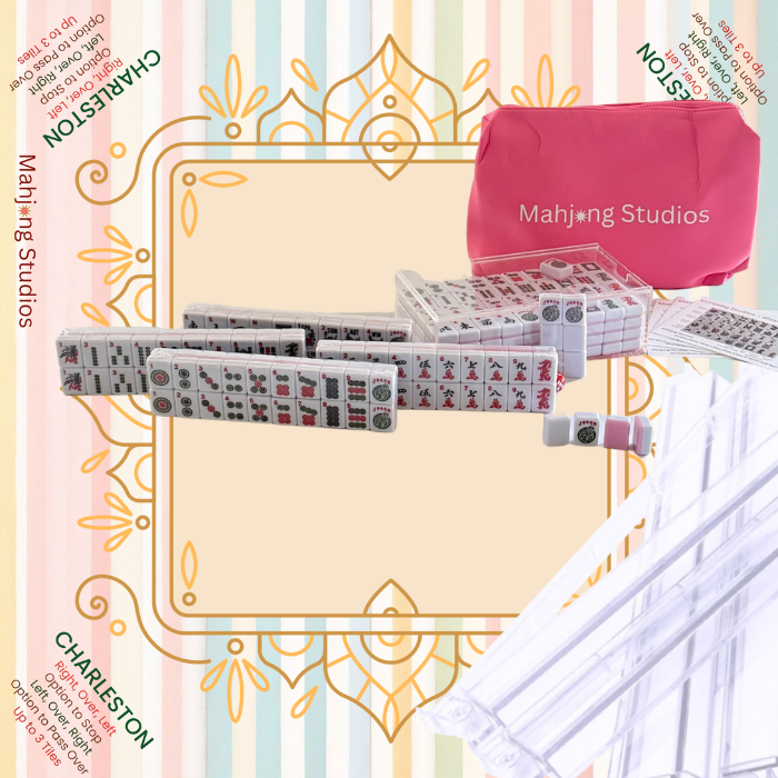 Mahjong Studios – Blush & Bamboo American Mahjong Bundle (166 Tiles)