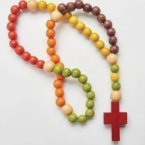 20.5"L Wood Beaded Rosary