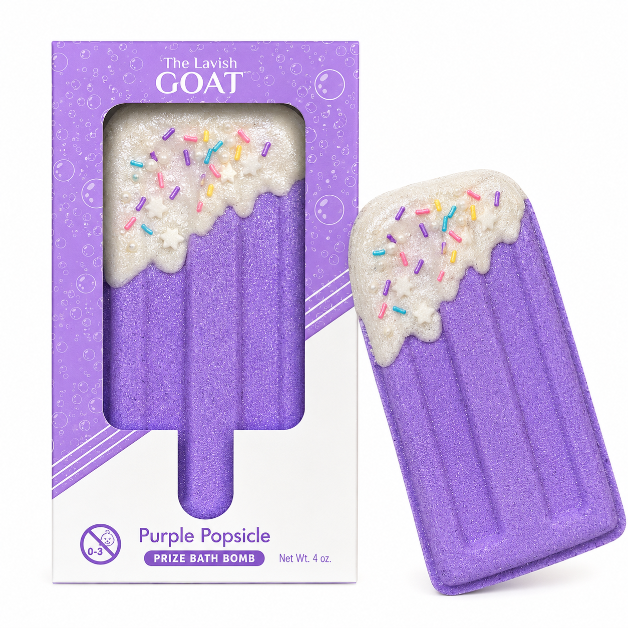 Purple Popsicle Prize Inside Bath Bomb