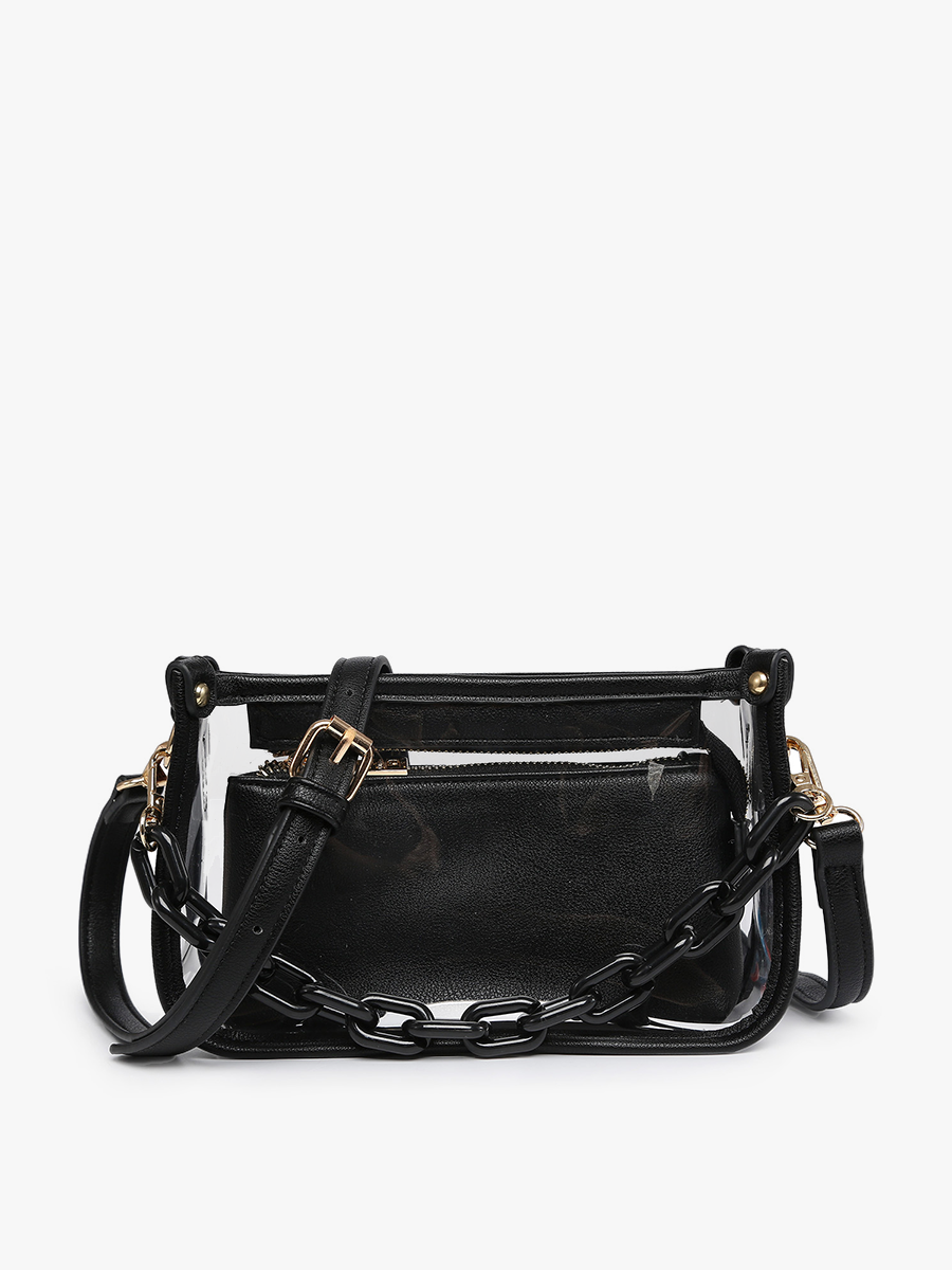 M2226CR Jessica Clear Crossbody w/ Chain