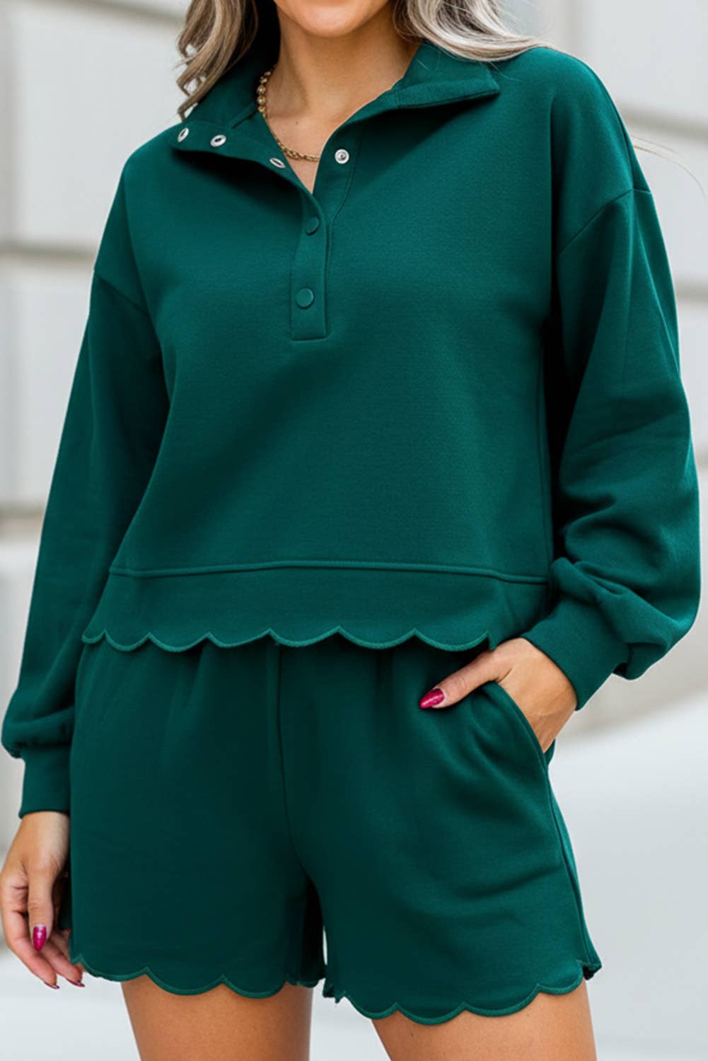 Scallop Trim Half Button 2pcs Set