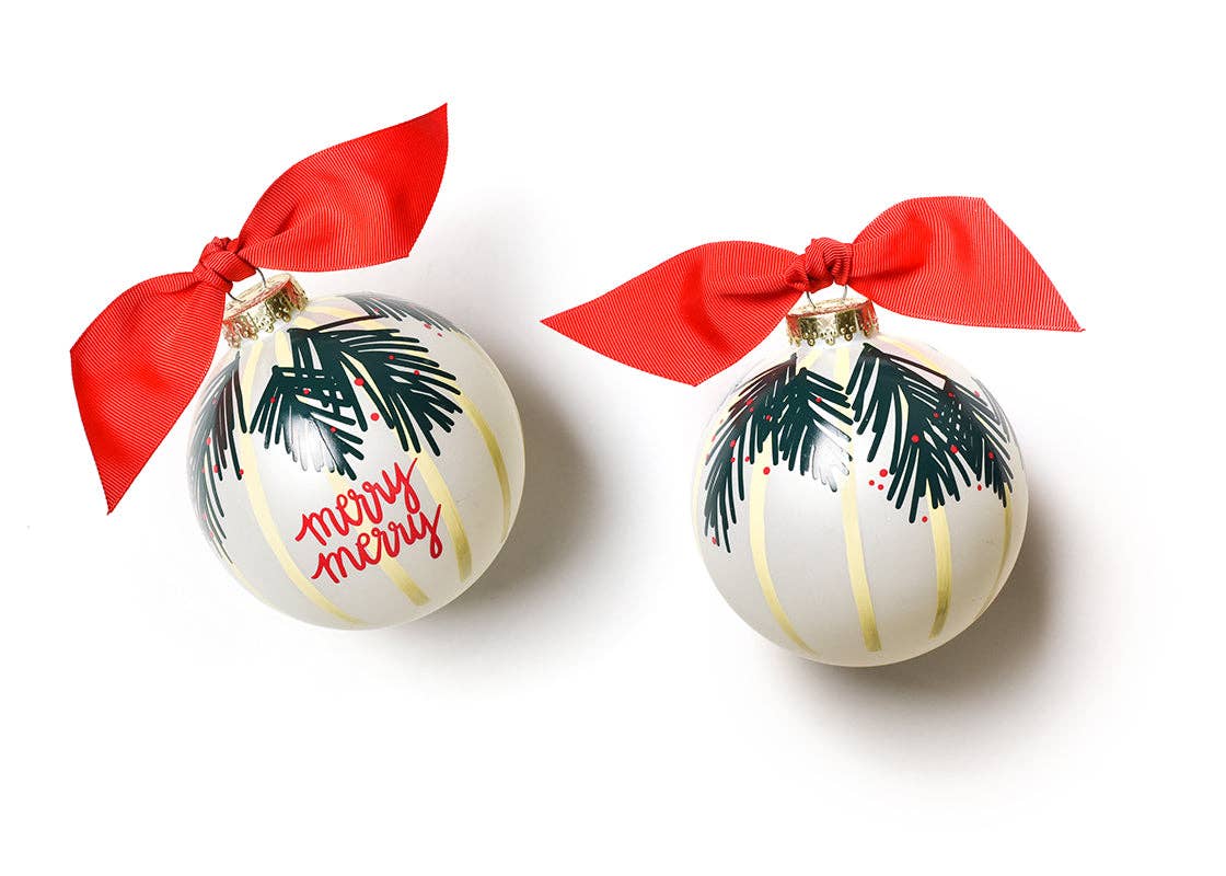 Balsam Merry Merry Glass Ornament