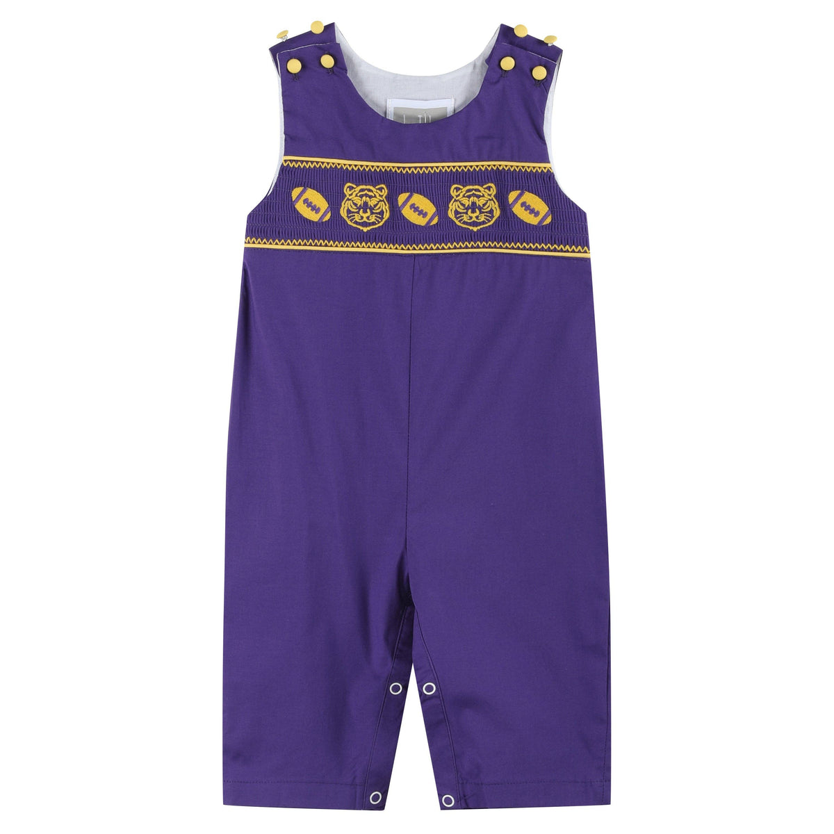 Tiger Smocked Overalls