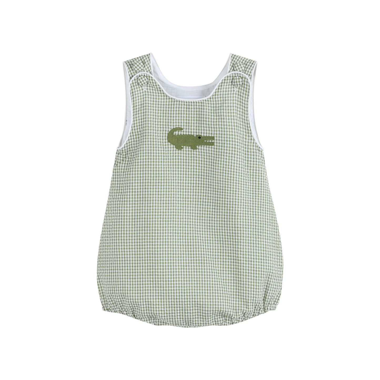 Gingham Alligator Bubble Romper