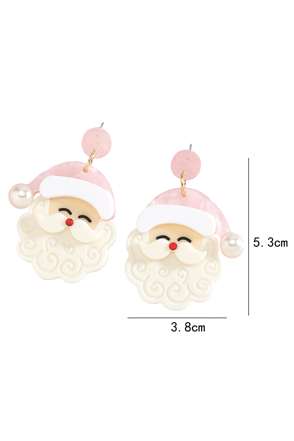 Pearl Father Christmas Earrings