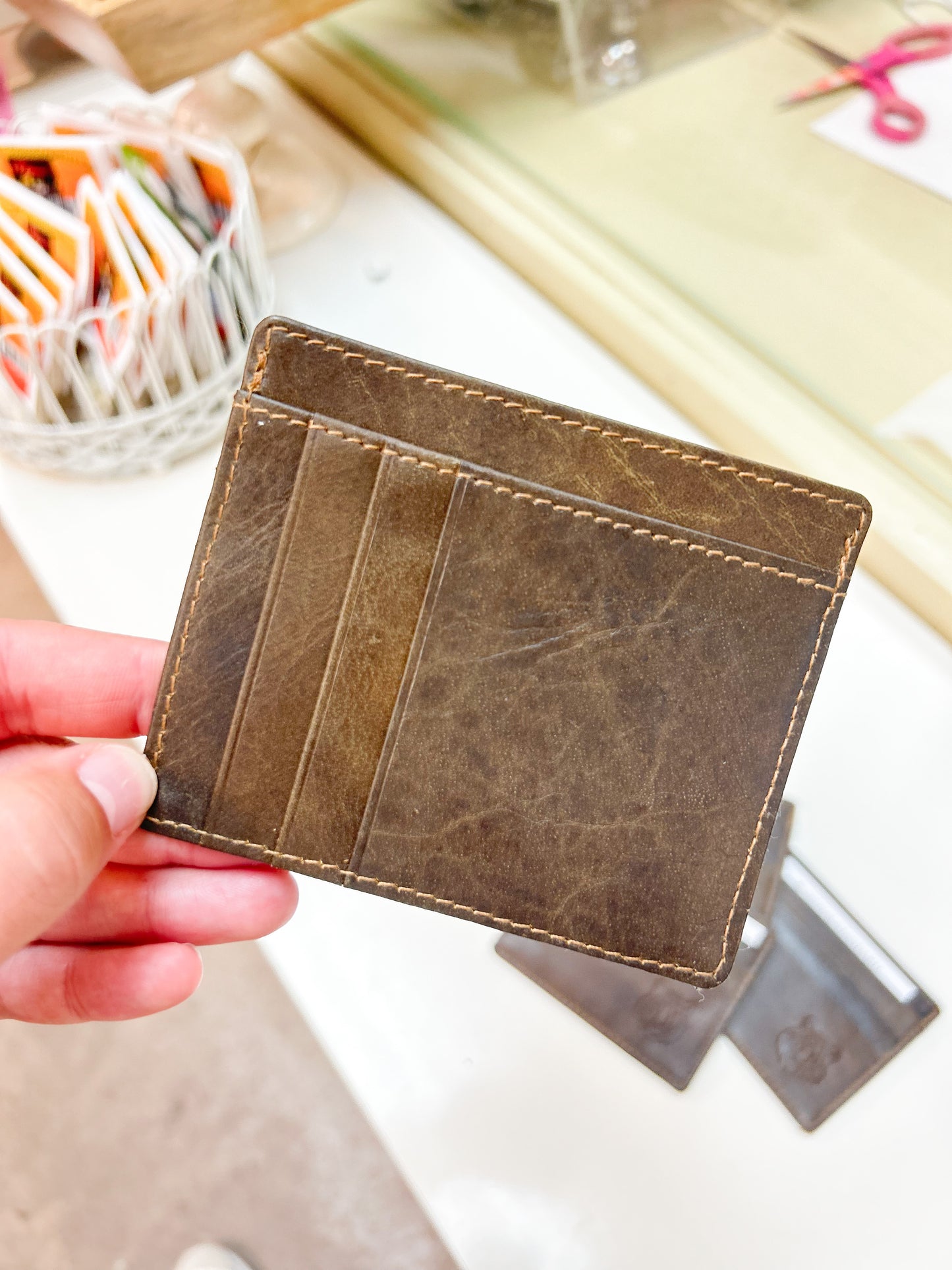 Tiger Leather Slim Wallet