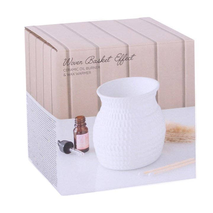 Woven Basket Effect Oil Burner and Wax Warmer