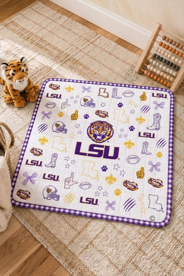 LSU Quilted Baby Blanket©