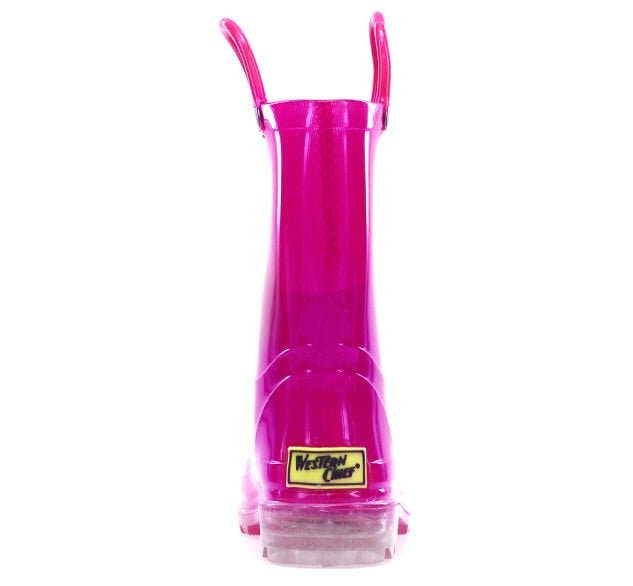 Kids Lighted Solid Rain Boots - Pink