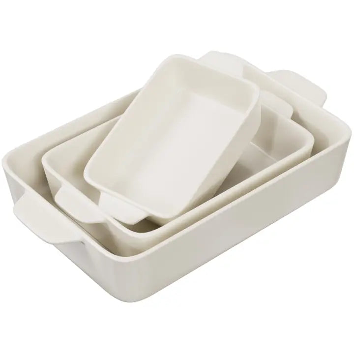 Kook Ceramic Baking Dishes - 3 Sizes