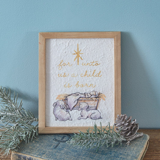 A Child is Born Framed Art
