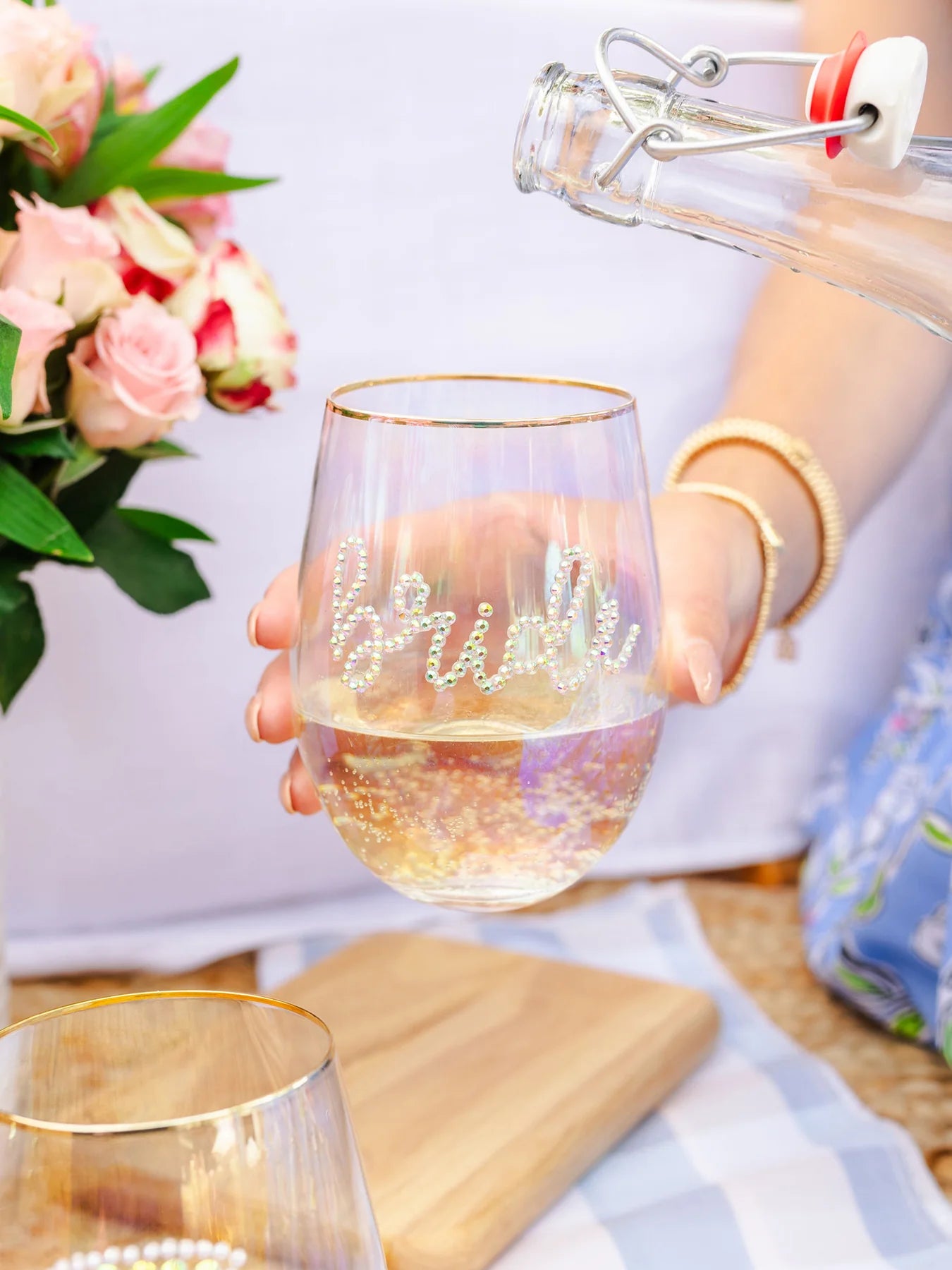 Rhinestone Stemless Wine Glass - 5 Styles