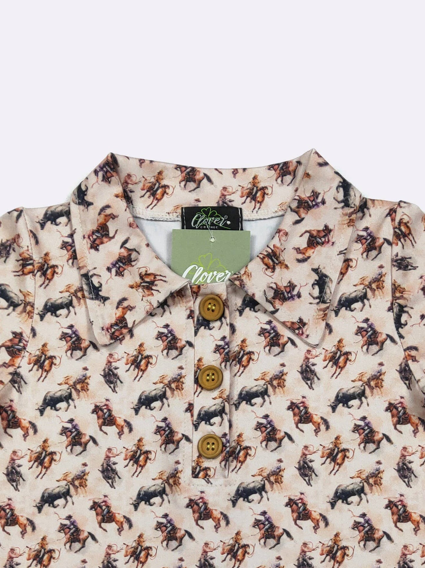 Roping Bulls Boy Collar Shirt