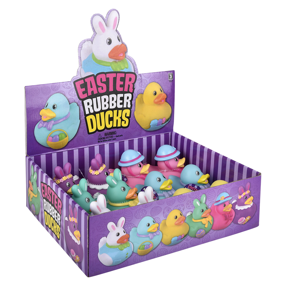 EASTER RUBBER DUCKIES 3.5"