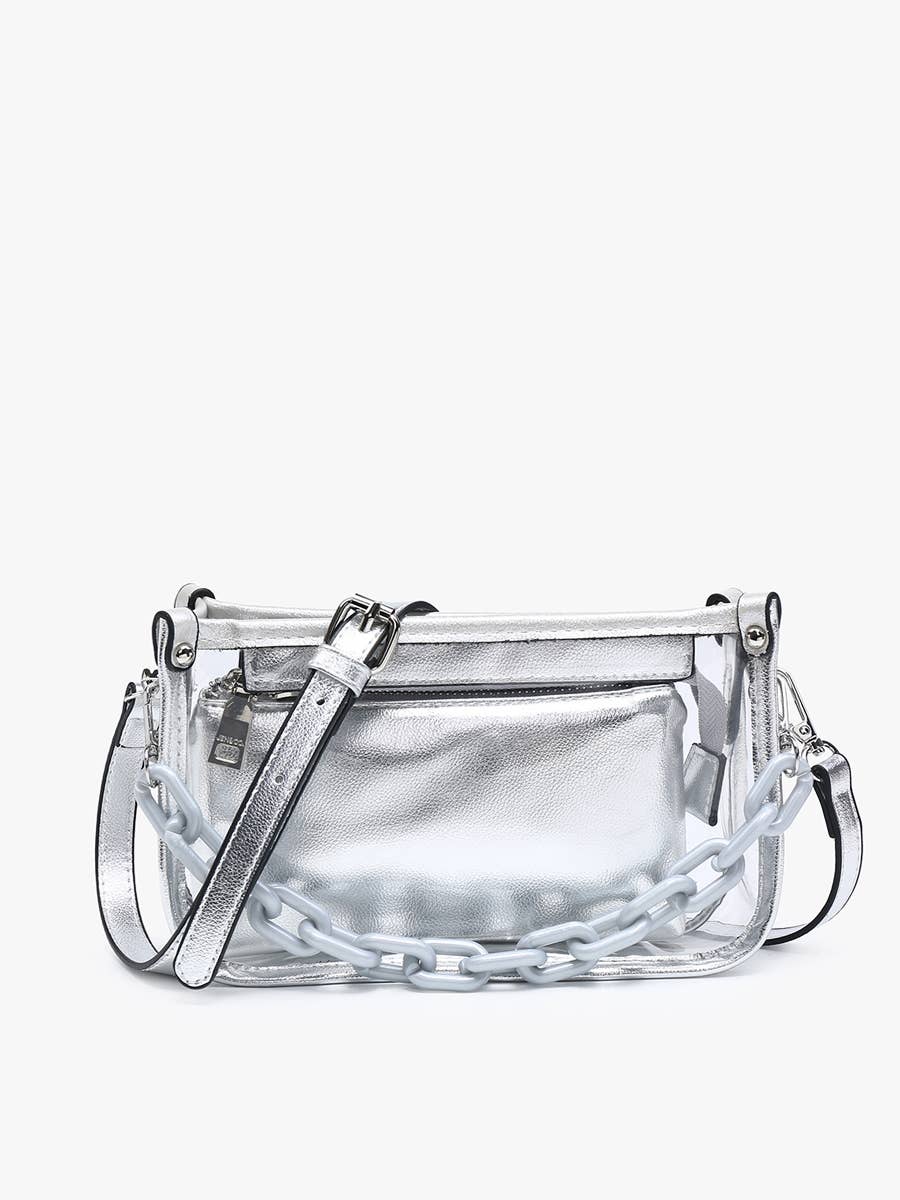 M2226CR Jessica Clear Crossbody w/ Chain