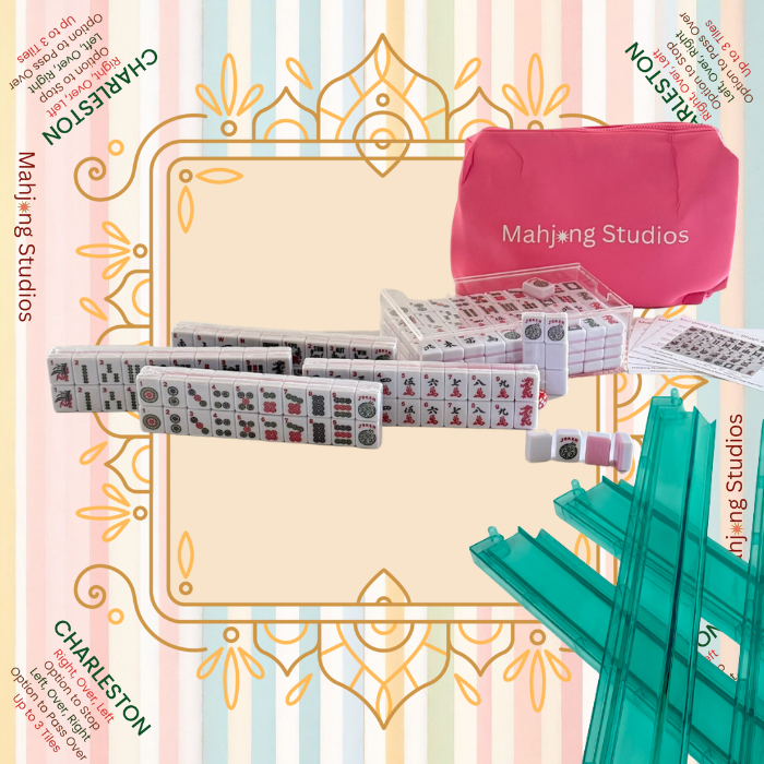 Mahjong Studios – Blush & Bamboo American Mahjong Bundle (166 Tiles)