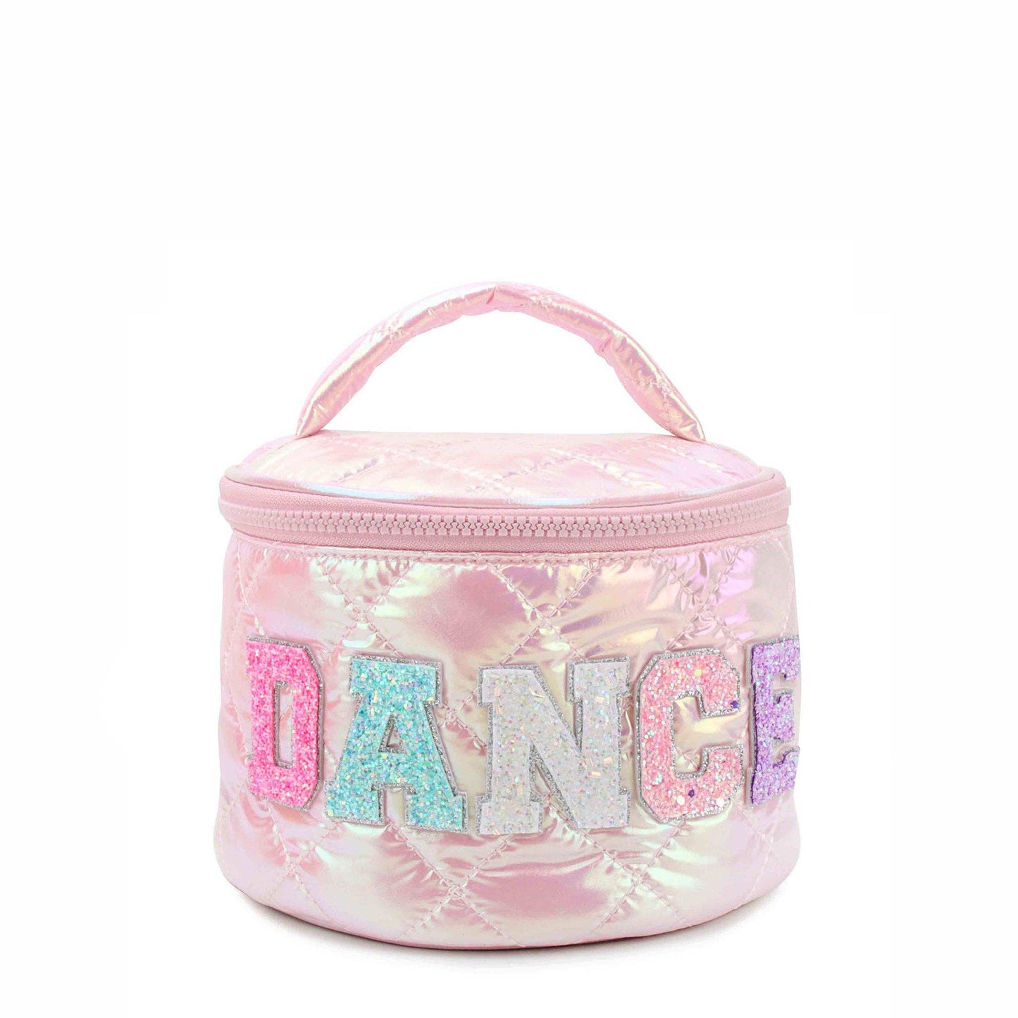 'DANCE' Metallic Round Quilted Glam Bag